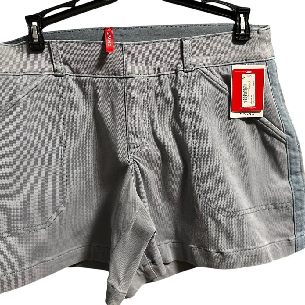 Spanx 4" Twill Short  Mountain Blue Size Large - Picture 5 of 10